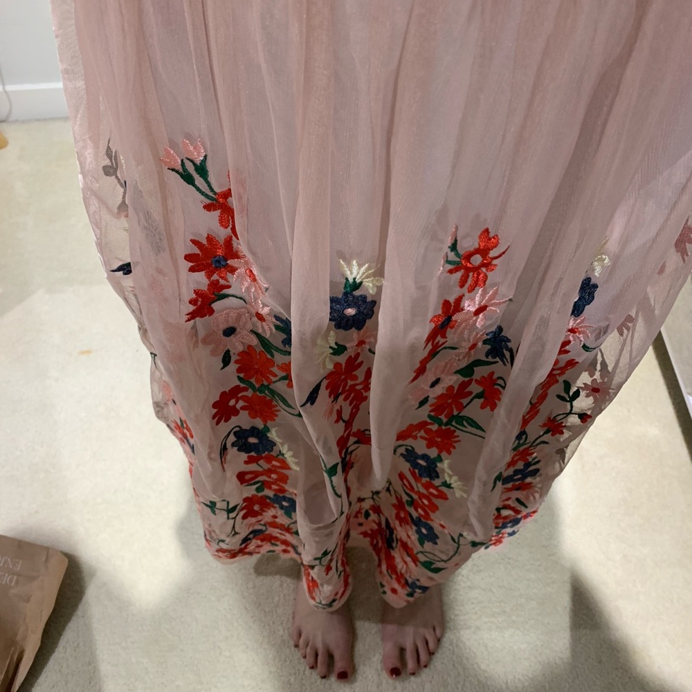 Maje Pink Floral Maxi Skirt - Picture 7 of 8